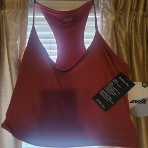 Avia Women's Rib Softsculpt Tank Garnet Rose